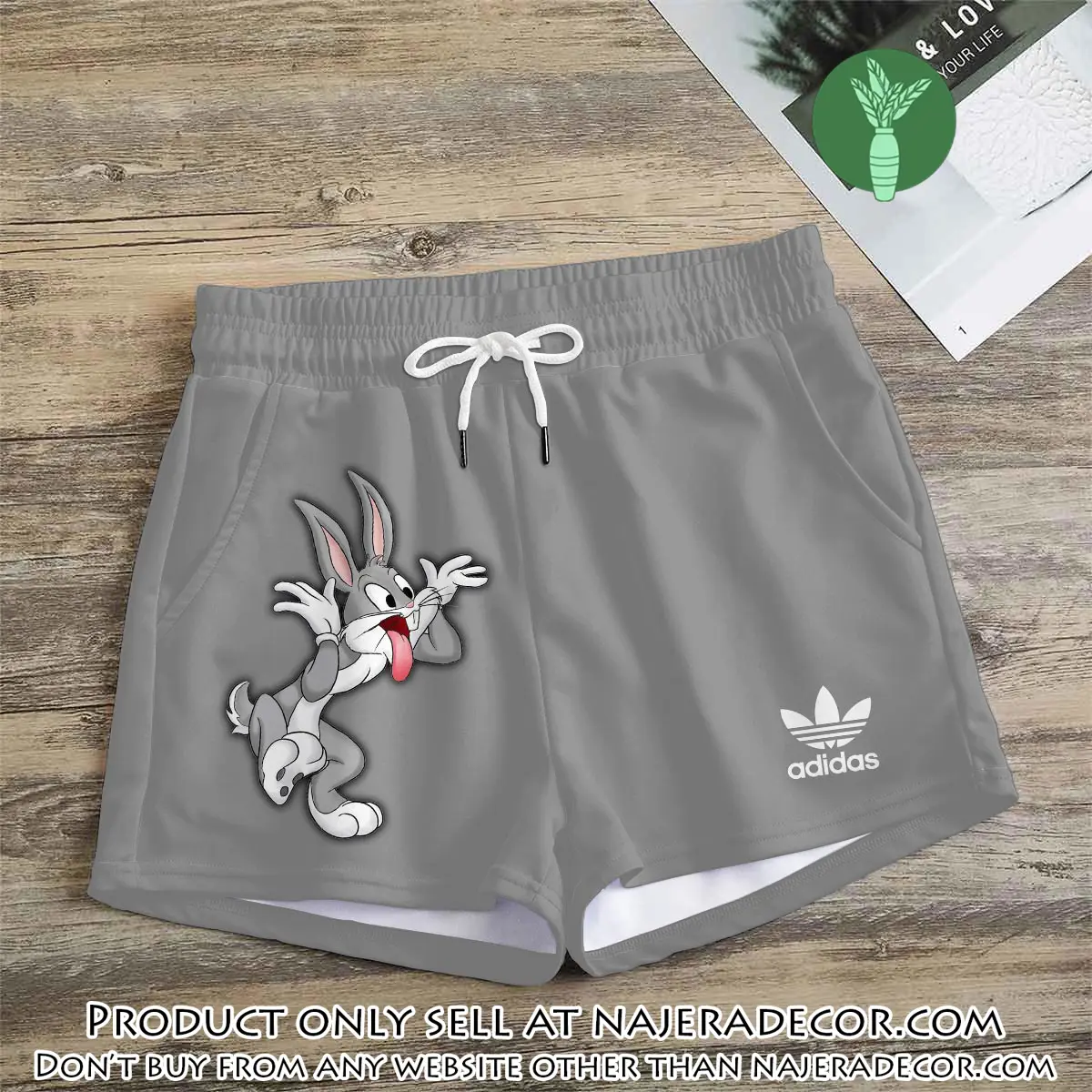 Premium bugs bunny in adidas women shorts lady beach shorts wms1078 njr3819503